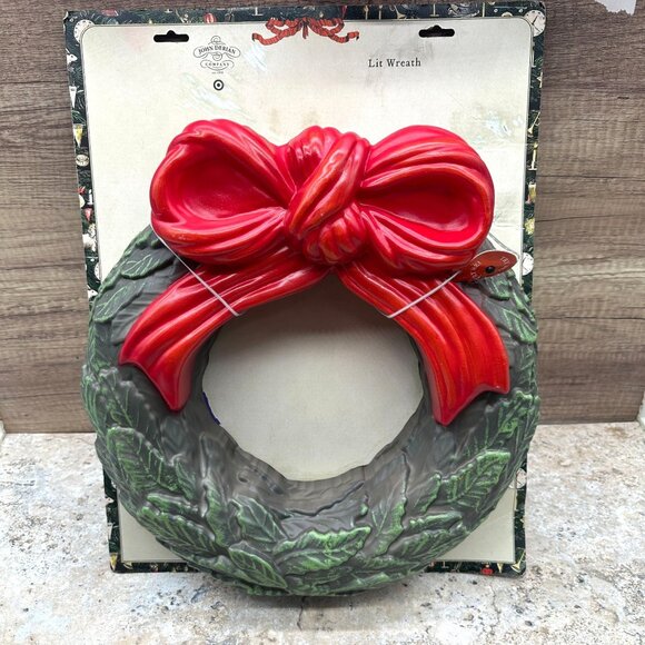 John Derian Other - John Derian for Target LED Holiday Wreath Red Bow Christmas Decor Holiday